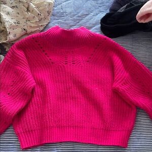 Bright Pink Knit Sweater